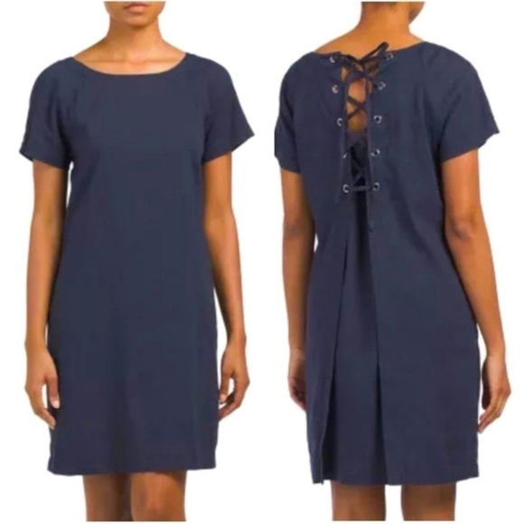 Theory Raglan Lace Back Caliver Dress - Picture 1 of 6